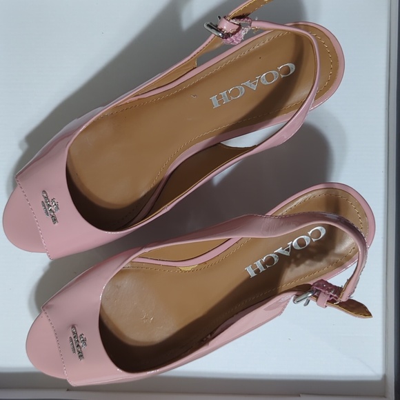 Coach Light Pink Wedges - Picture 3 of 8